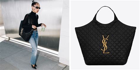 ysl shopping large tote|ysl denim tote.